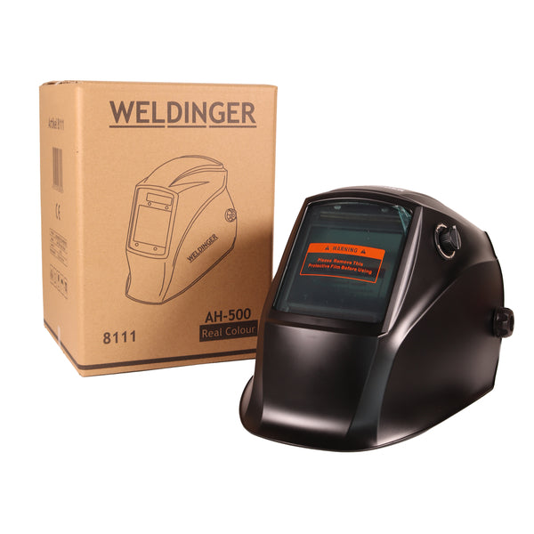 AH 500 Realcolor Automatik-Schweißhelm DIN 5-8/9-13 schwarz matt WELDINGER - Plattners Schweiss Shop