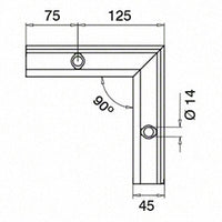 Thumbnail for Ecke für Bodenprofil Easy Glass Slim, Bodenmontage., MOD 8011, Alu gebürstet - Plattners Schweiss Shop