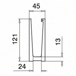 Ecke für Bodenprofil Easy Glass Slim, Bodenmontage., MOD 8011, Alu gebürstet - Plattners Schweiss Shop