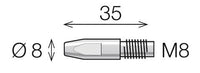 Thumbnail for Stromdüse CuCrZr, M8x35mm, passend zu FRONIUS AL3000 / AW4000 (Nachbau),1 Stück - Plattners Schweiss Shop