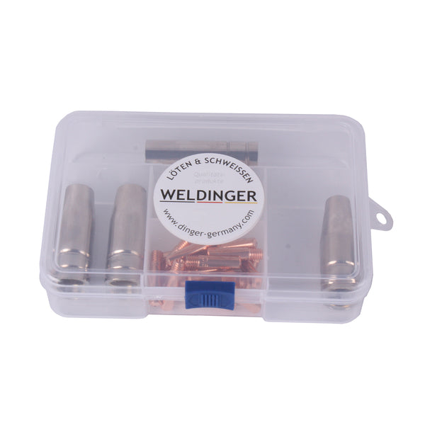 WELDINGER MAGSet 1 für MAG Schweißgarnitur Typ MB 150 (Grundausstattung 0,6 - 1,0 mm Zubehörset) - Plattners Schweiss Shop