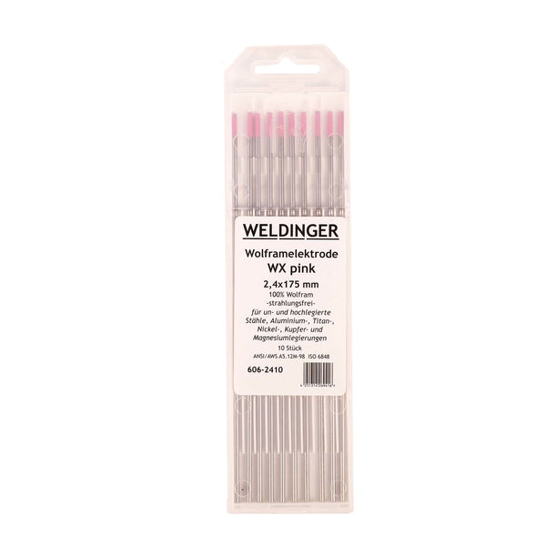 WIG-Wolframelektrode WX-Pink 2,4x175 mm 10 Stück WELDINGER - Plattners Schweiss Shop